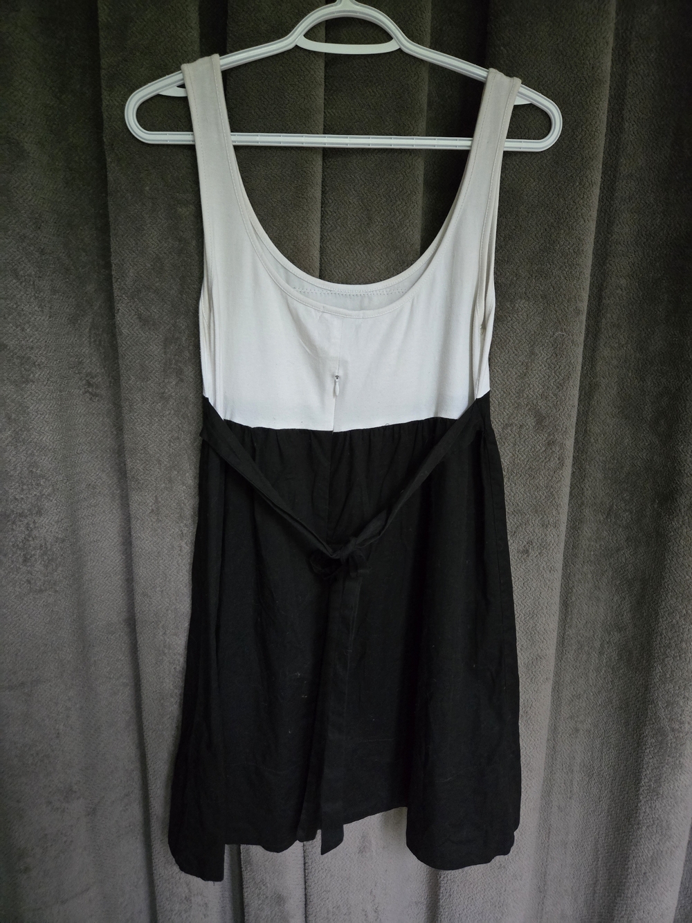 Vintage Y2k Ardene Black & White Mini Dress Graphic Bust Minimalist Color Block - Picture 14 of 14